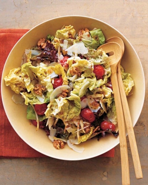 Winter Salad With Roasted Cherry Tomatoes And Walnuts