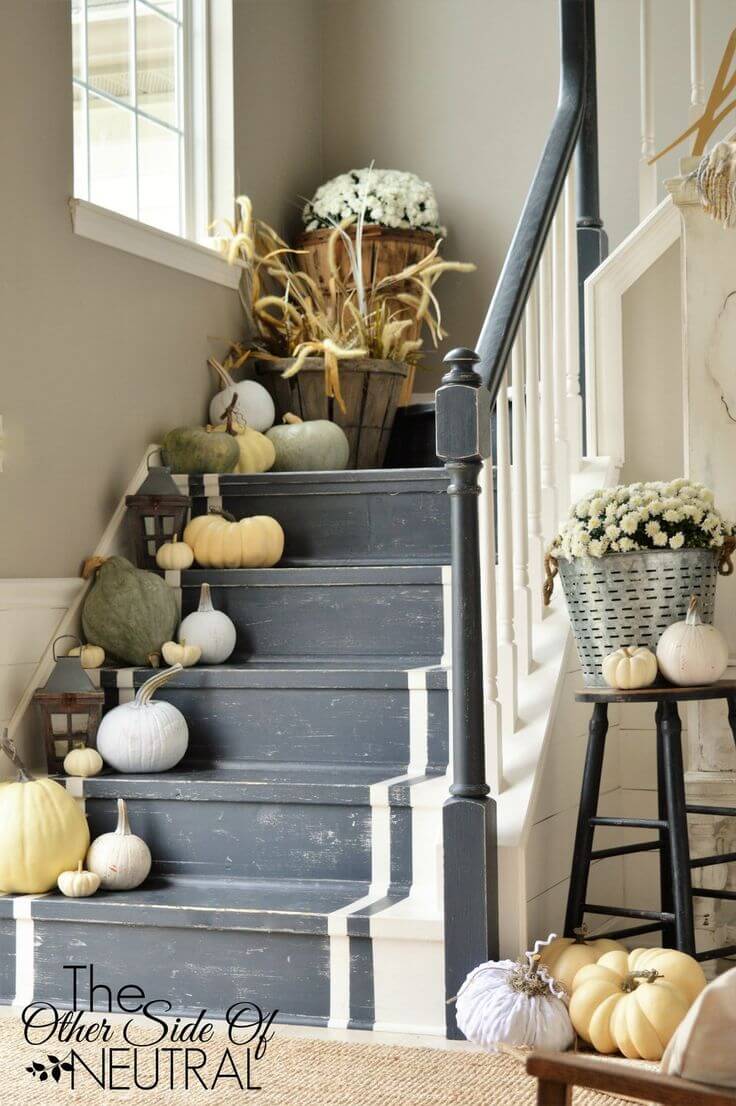 Stairs are the Perfect Stage for a Décor to Celebrate Fall