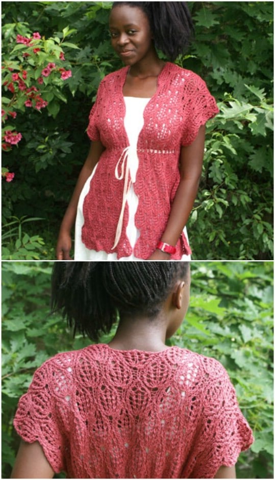 Pineapple Lace Crochet Cover Up