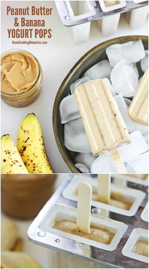 Peanut Butter And Banana Popsicles