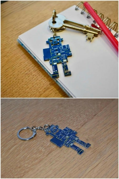 Recycled Circuit Board Keychain