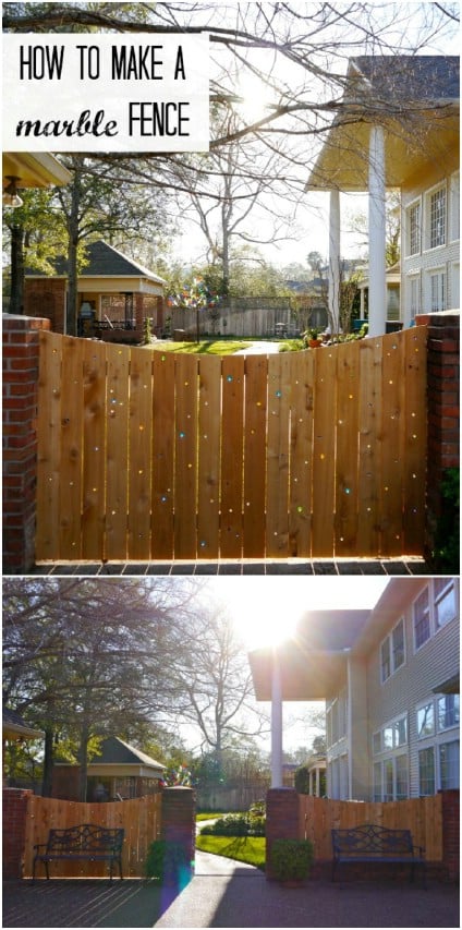 DIY Marble Garden Fence