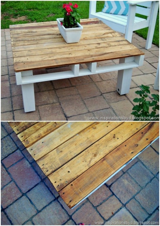 Easy DIY Outdoor Pallet Table
