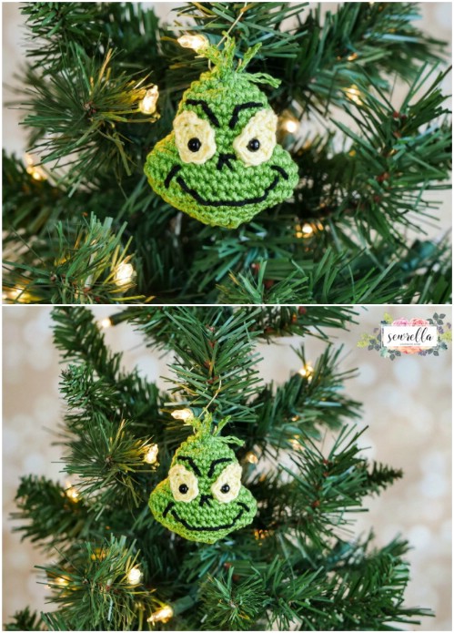 The Grinch Inspired Crochet Ornament