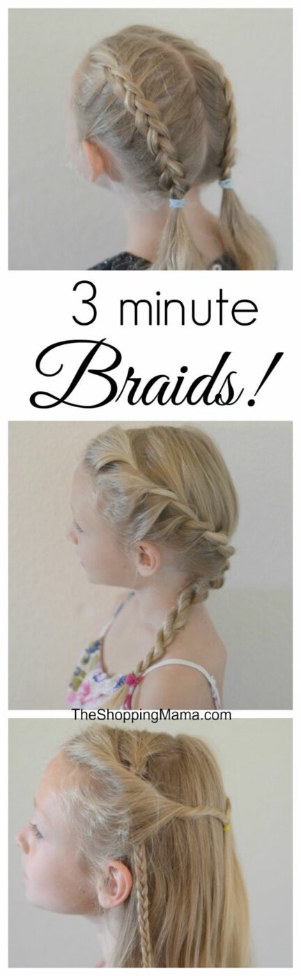 Easy Braids With Tutorials - 3 Minute Braid - Cute Braiding Tutorials for Teens, Girls and Women - Easy Step by Step Braid Ideas - Quick Hairstyles for School - Creative Braids for Teenagers - Tutorial and Instructions for Hair Braiding http://diyprojectsforteens.com/easy-braids-tutorials