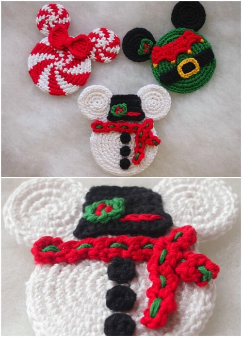 Easy Crochet Mickey Mouse Ornaments