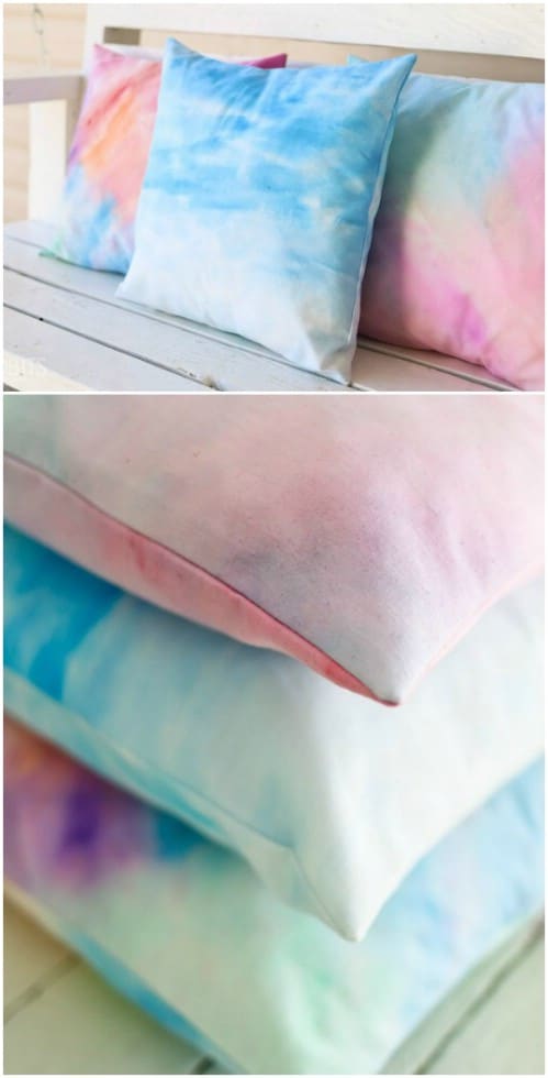Easy DIY Watercolor Pillows