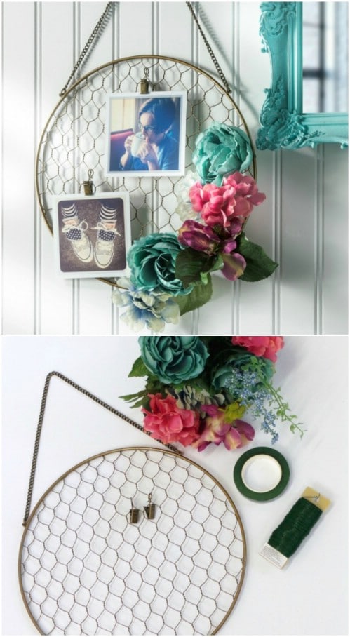 DIY Floral Hanging Frame