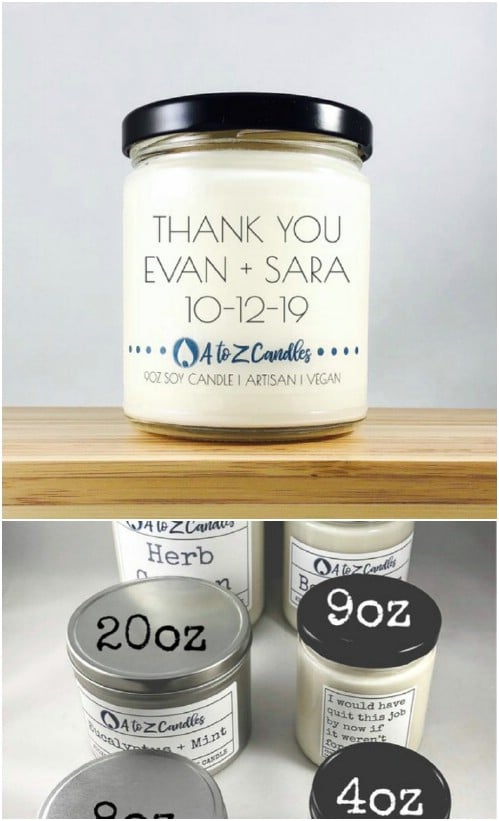 Personalized Jar Soy Candles