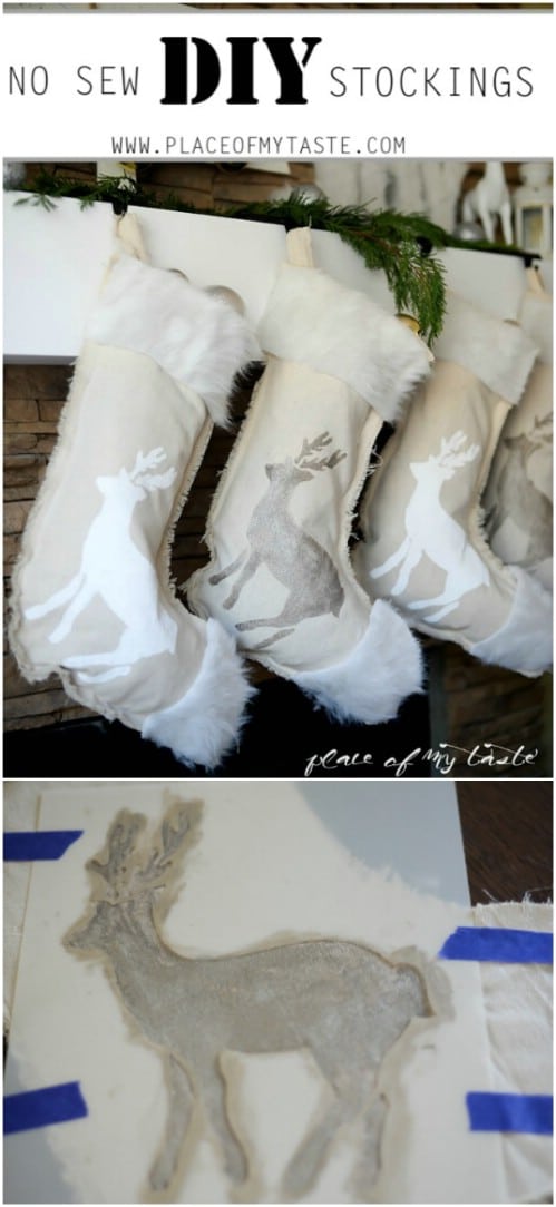 DIY Stenciled Stockings