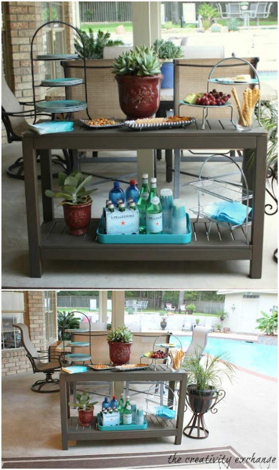 Easy Side Table Turned Outdoor Buffet