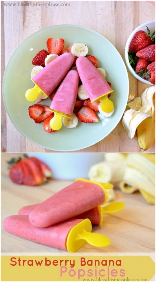 Wholesome Strawberry Banana Pops