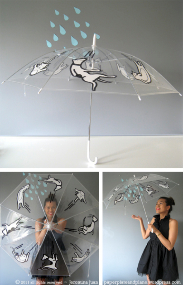 Cool DIY Sharpie Crafts Projects Ideas - Fun DIY Ideas - Make Sharpie Patterned Umbrella