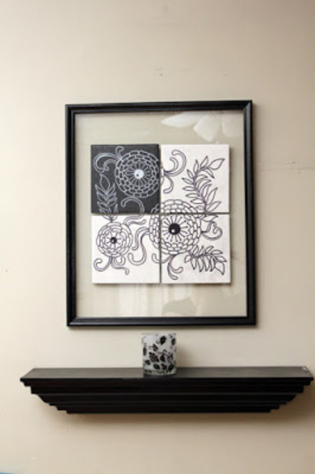 Cool DIY Sharpie Crafts Projects Ideas - Black and White Wall Art Makes Creative Home Decor