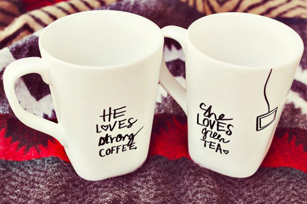 Cool DIY Sharpie Crafts Projects Ideas - Sharpie Quote Coffee Mugs
