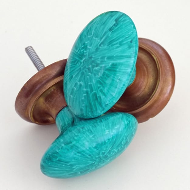 Cool DIY Sharpie Crafts Projects Ideas - Faux Malachite Drawer Pulls For Awesome Home Decor