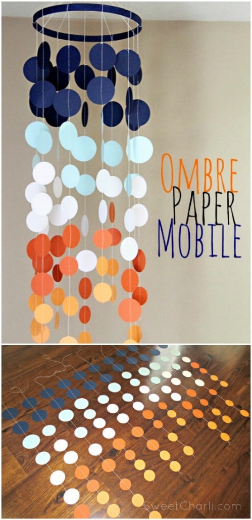 Make an ombre paper mobile. 