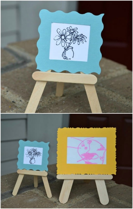 Tiny Popsicle Stick Easels