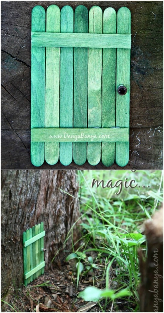 DIY Popsicle Stick Fairy House Door