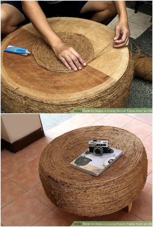 Upcycled Tire Table