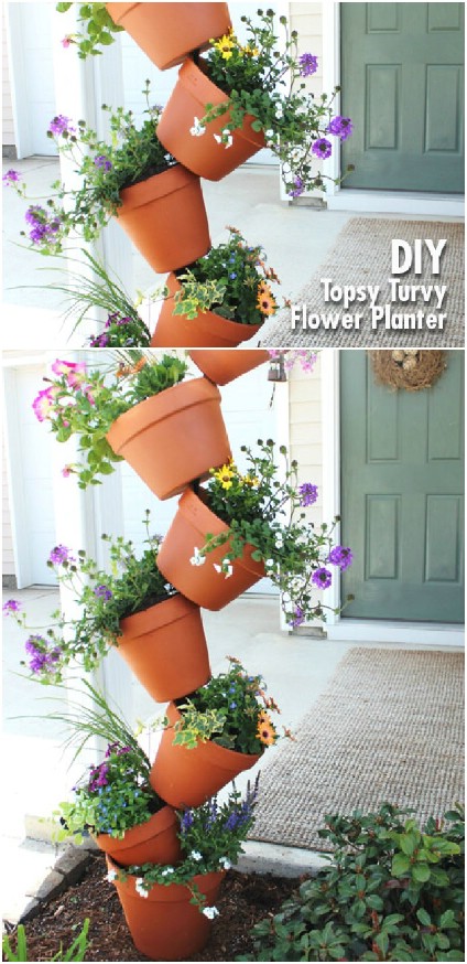 Whimsical Topsy Turvey Planter