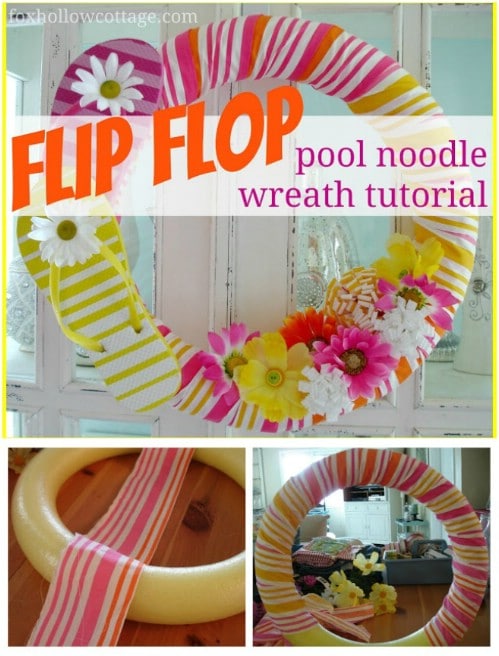 Flowery Flip Flop Summer Wreath