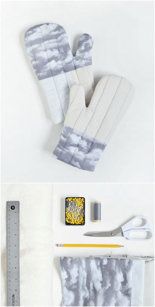 Easy DIY Quilted Cloud Oven Mitts
