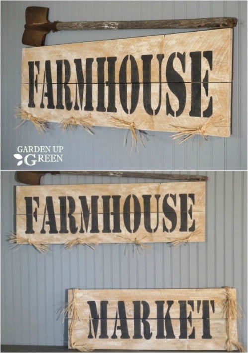 DIY Farmhouse Market Sign