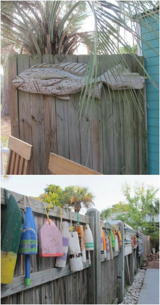 diy coastal projects decor fence outdoor backyard outdoors crafts buoy table decorating feel give porch
