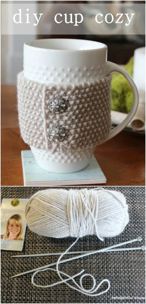 DIY Knit Cup Cozy