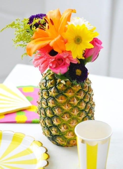 Summery DIY Pineapple Vase