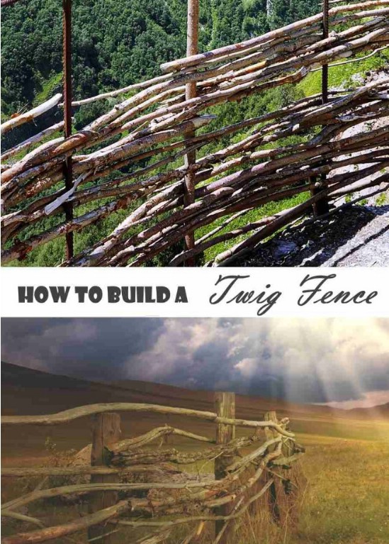 DIY Rustic Twig Fence