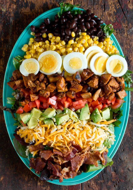 BBQ Chicken Cobb Salad | 25+ delicious salad recipes