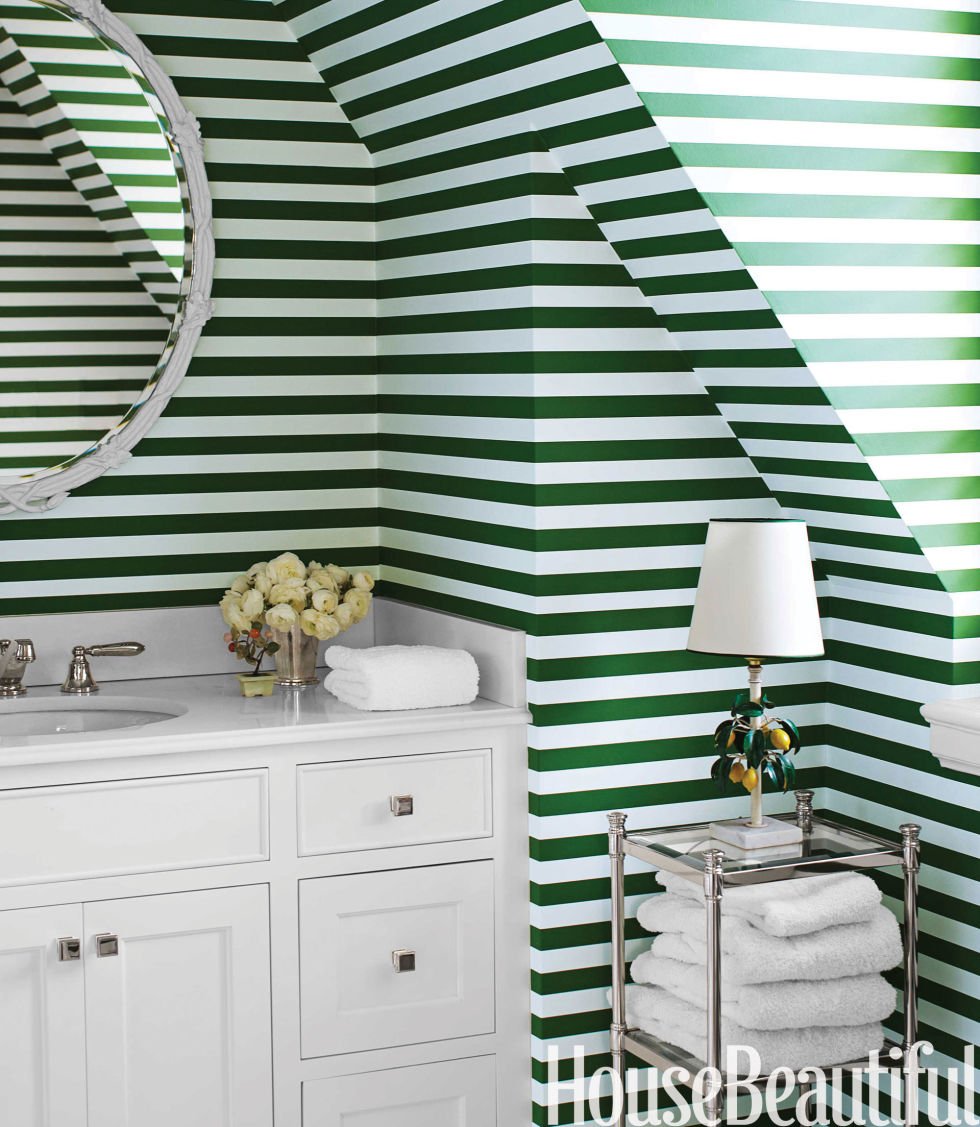 Image result for diy green stripe wall