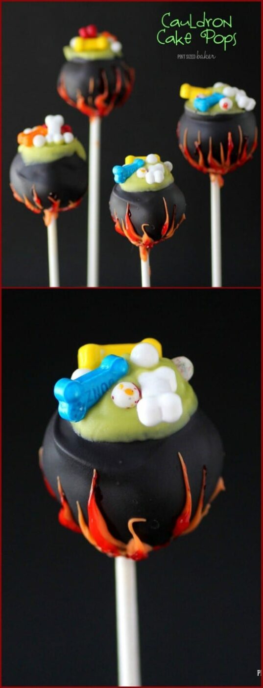 Cauldron Cake And Candy Pops