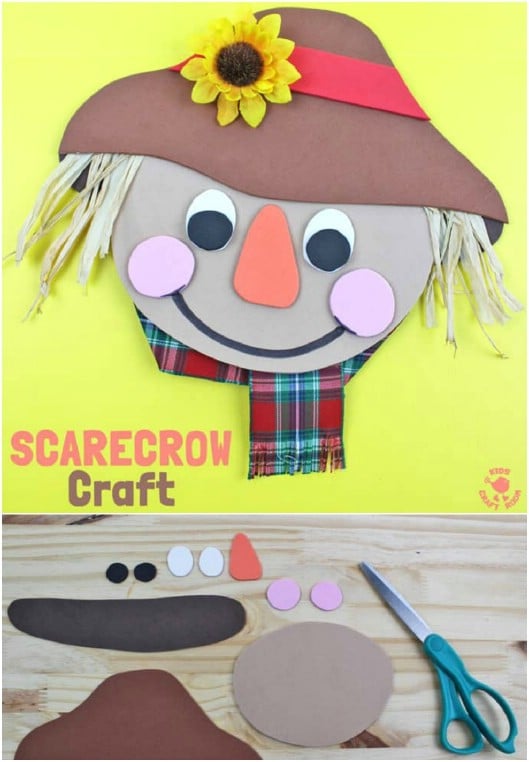 DIY Foam Scarecrow Craft For Kids