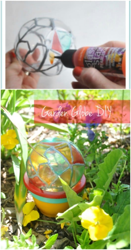 DIY Stained Glass Garden Globes