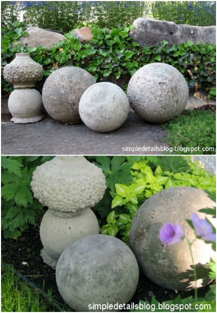 DIY Concrete Garden Spheres