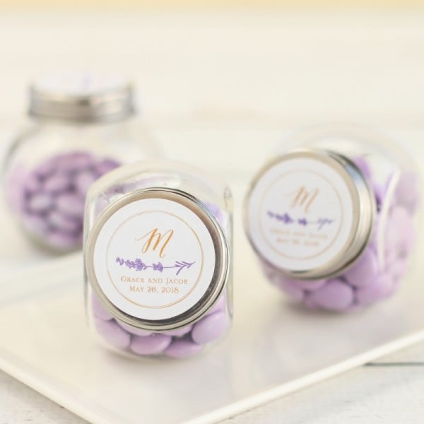 6.Personalized Wedding Themed Candy Jars