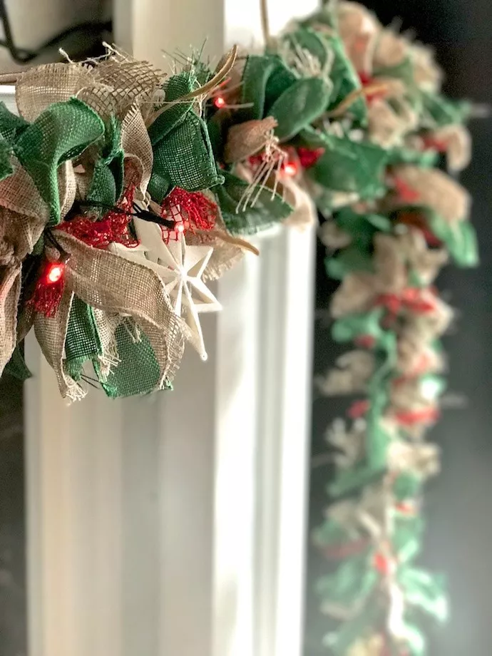 Easy Do-It Yourself Burlap Christmas Garland For the Holiday Season