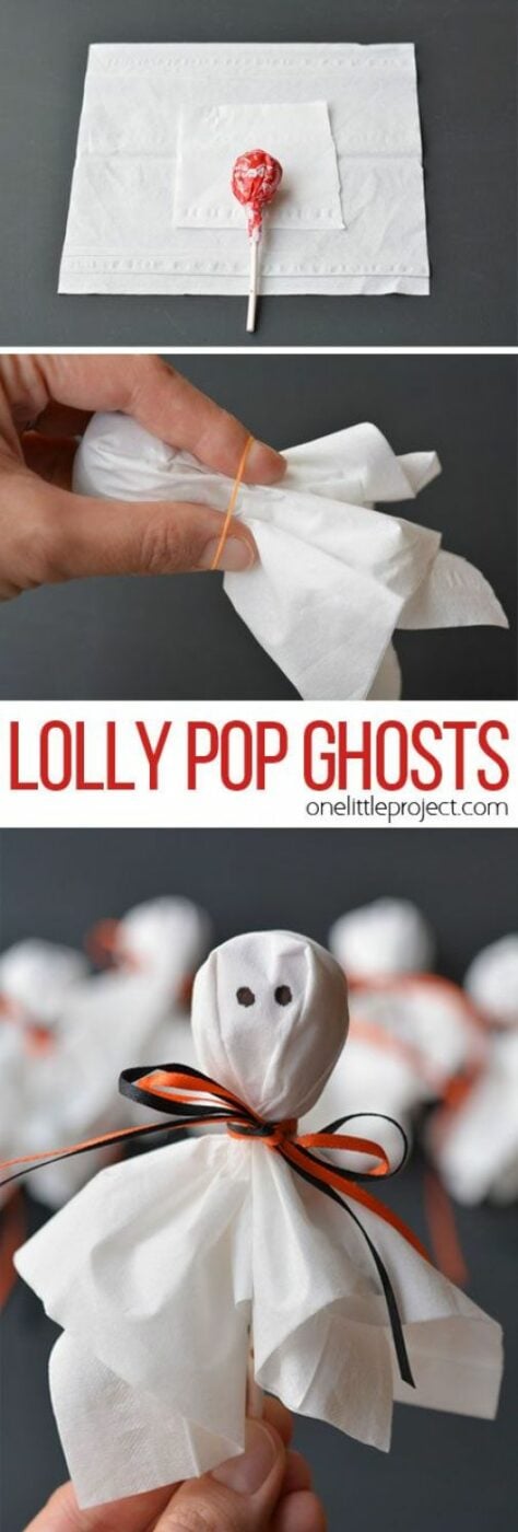 DIY Lolly Pop Ghost Treat Party Favors