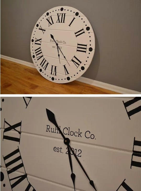 Gorgeous Shiplap Clock