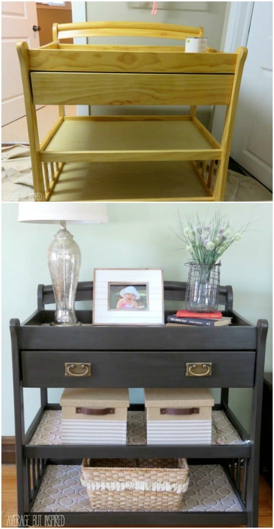 Repurposed Changing Table Console Table