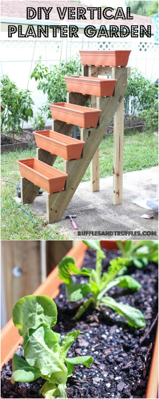 DIY Stair Step Vertical Garden