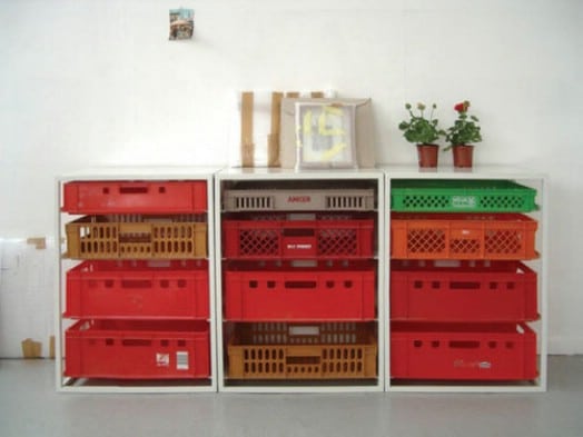 Simple DIY Stackable Plastic Crate Produce Storage