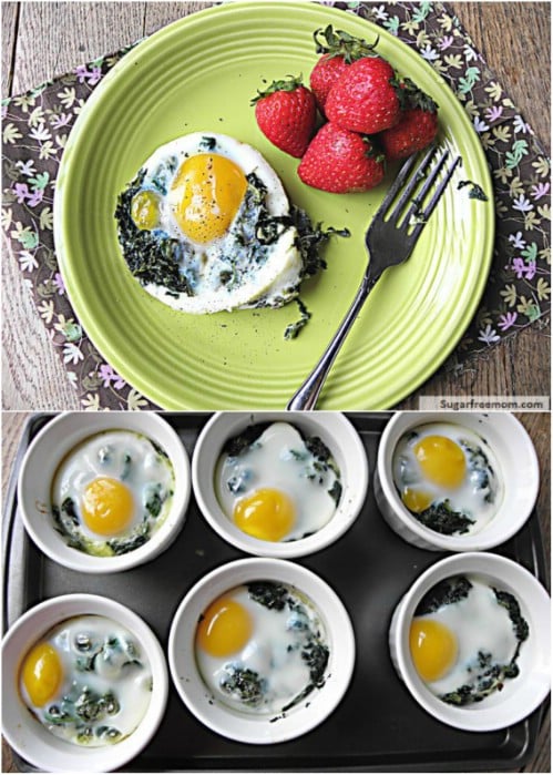 Cheesy Spinach And Eggs
