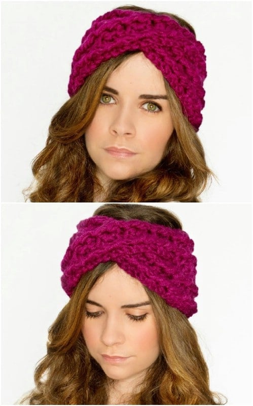 Easy DIY Crisscross Crochet Headband