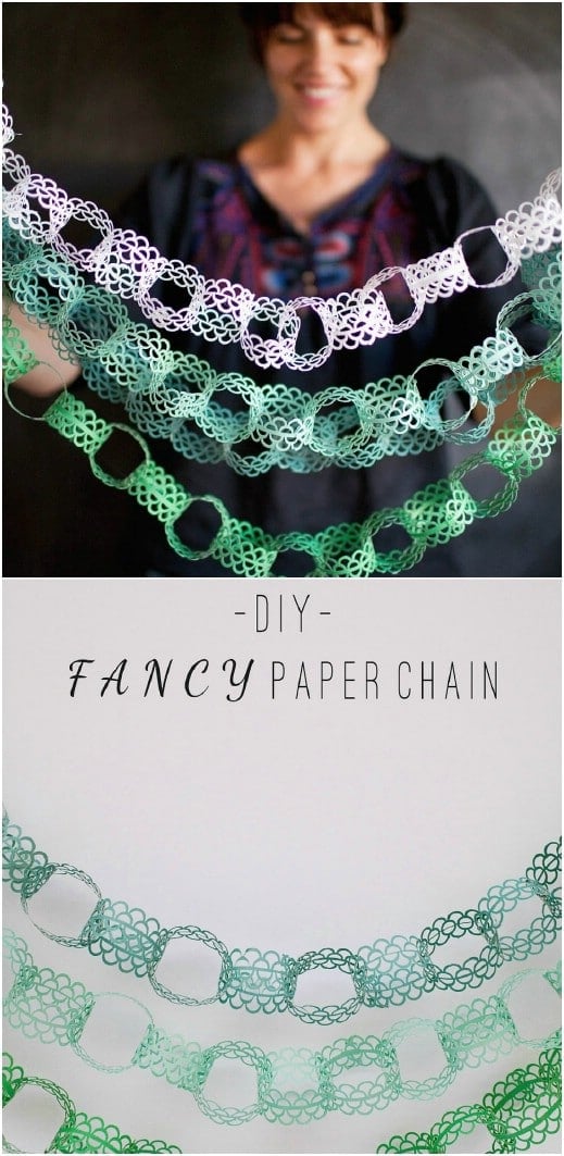 Faux Fabric Paper Chain Garland