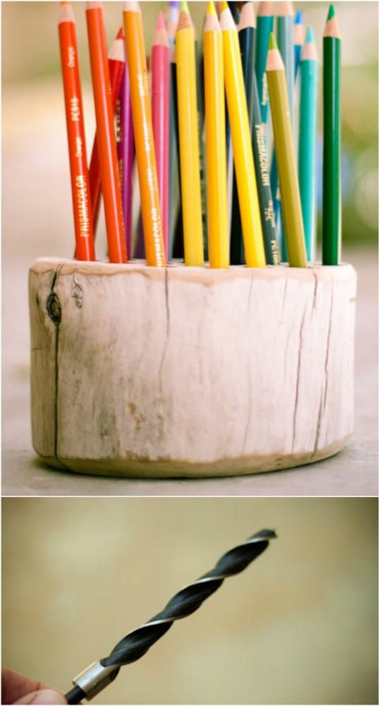 Upcycle Branch Colored Pencil Holder