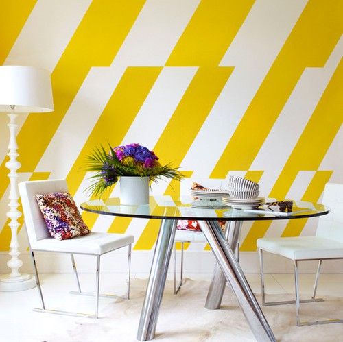 Image result for yellow striped walls
